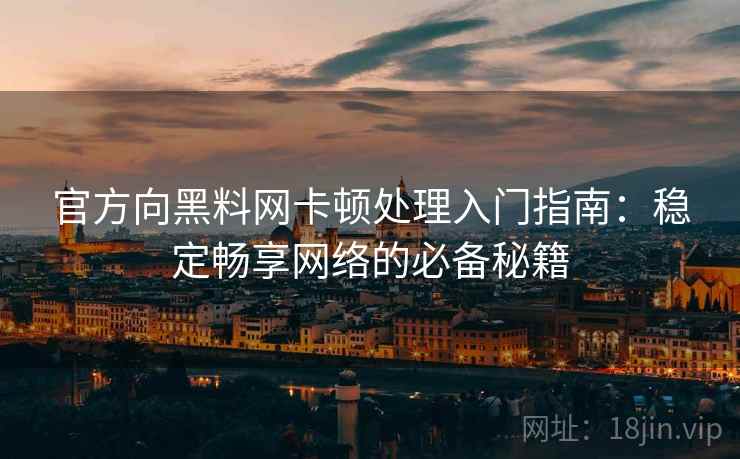 官方向黑料网卡顿处理入门指南:稳定畅享网络的必备秘籍 官方向黑料网卡顿处理入门指南:稳定畅享网络的必备秘籍