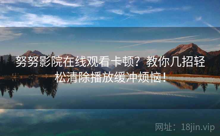 努努影院在线观看卡顿？教你几招轻松清除播放缓冲烦恼！