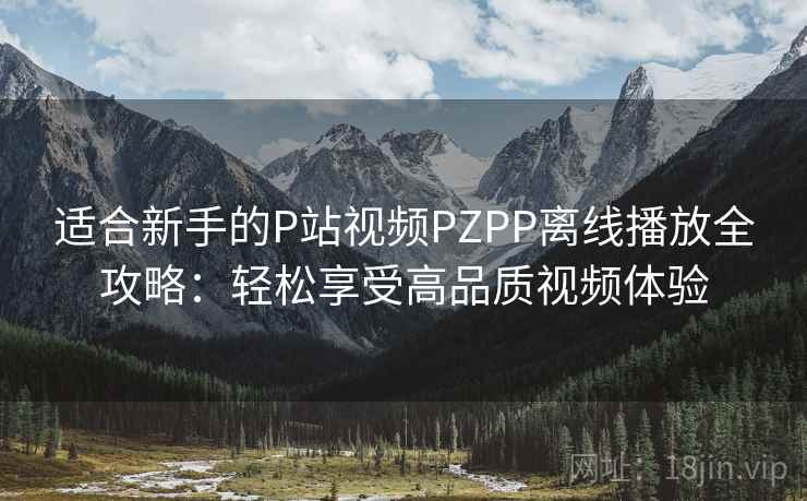 适合新手的P站视频PZPP离线播放全攻略：轻松享受高品质视频体验